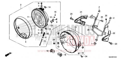 HEADLIGHT (CB1100CA/CAD/NA/NAD) CB1100NAJ de 2018